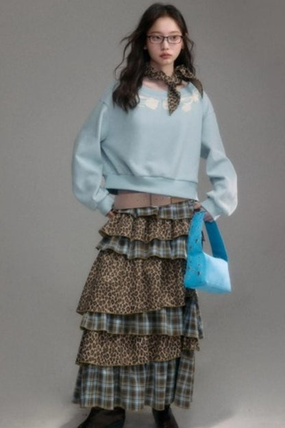 Tulip Embroidery Cloud Sweater