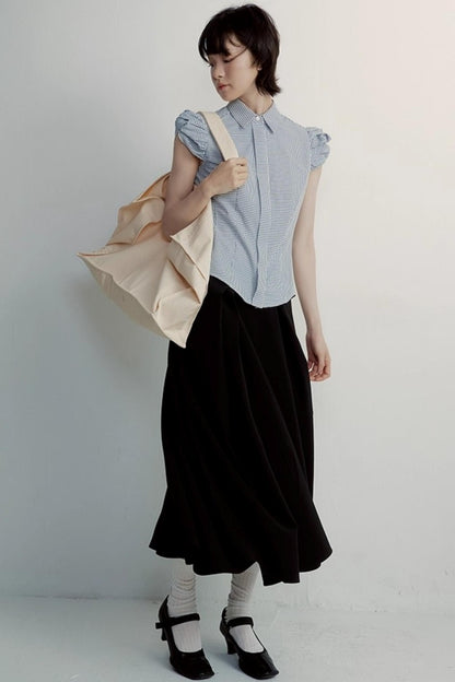 Elegant Black Lantern Skirt