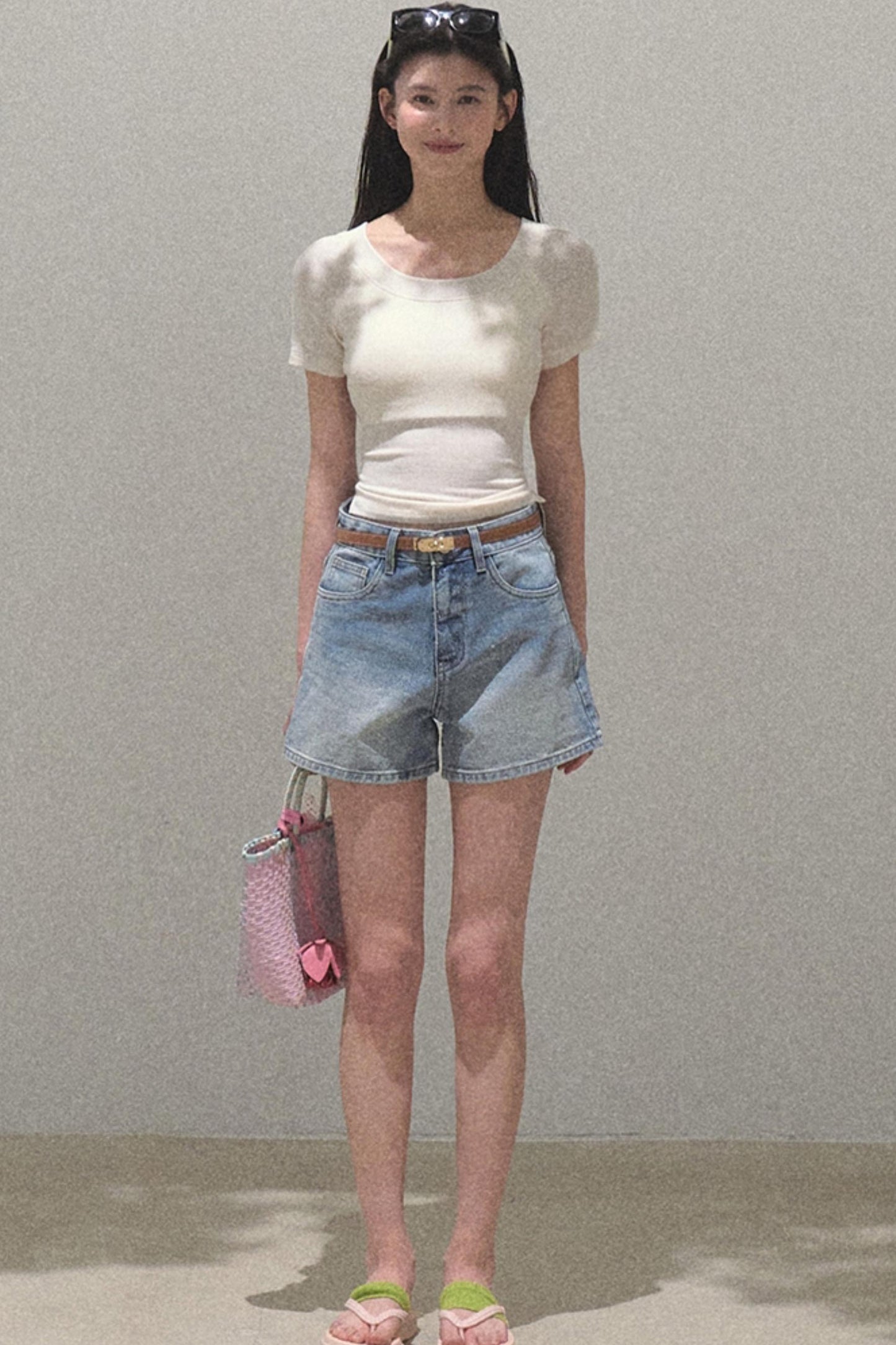 Vintage Skinny Denim Shorts