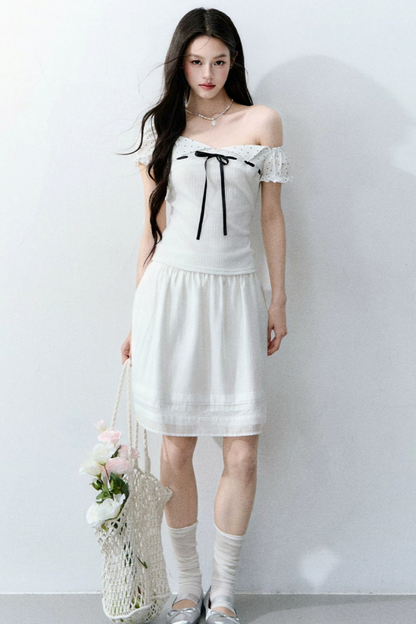 Blue Tencel A-Line Skirt