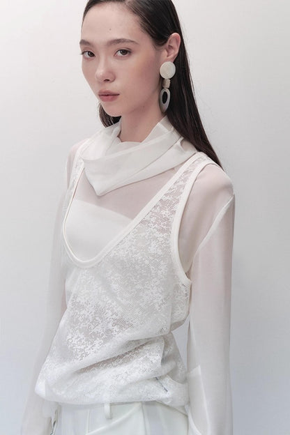 Lace Sleeveless Vest