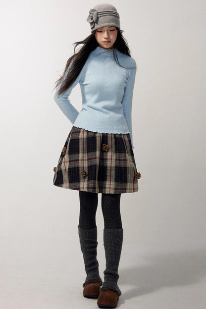 Lake Blue Fleece Knit Top