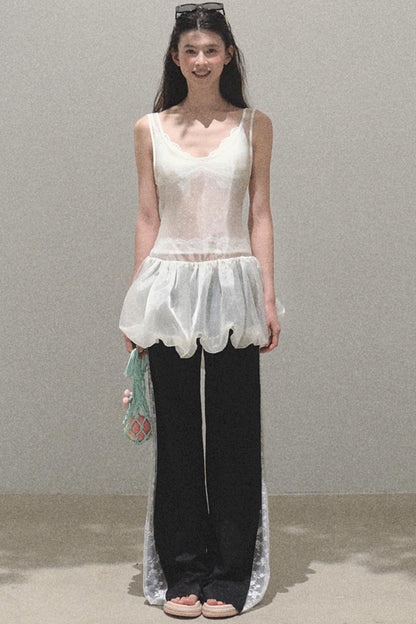 Butterfly Beaded Wrap Top