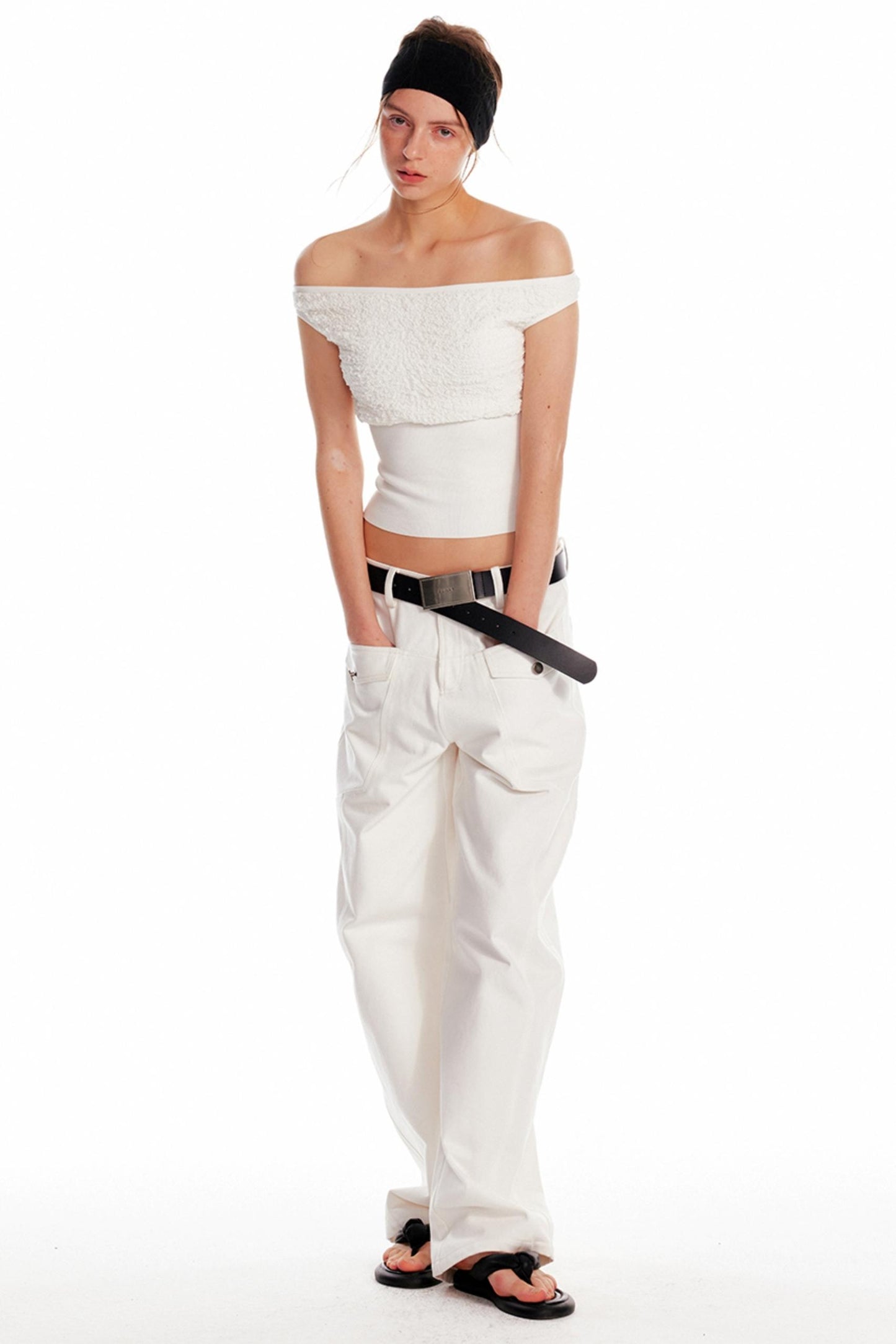 Chic One-Shoulder Silk Blouse