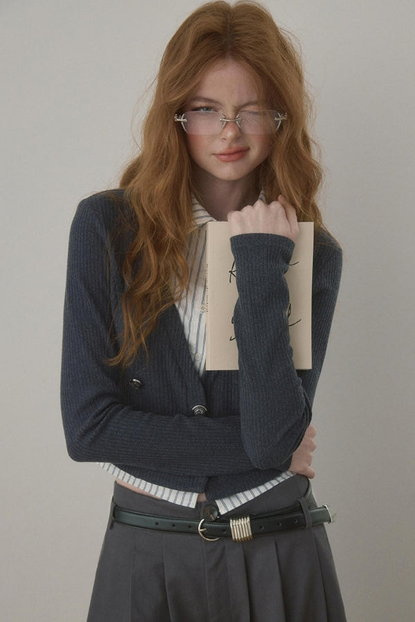 Chic Knit Layered Cardigan