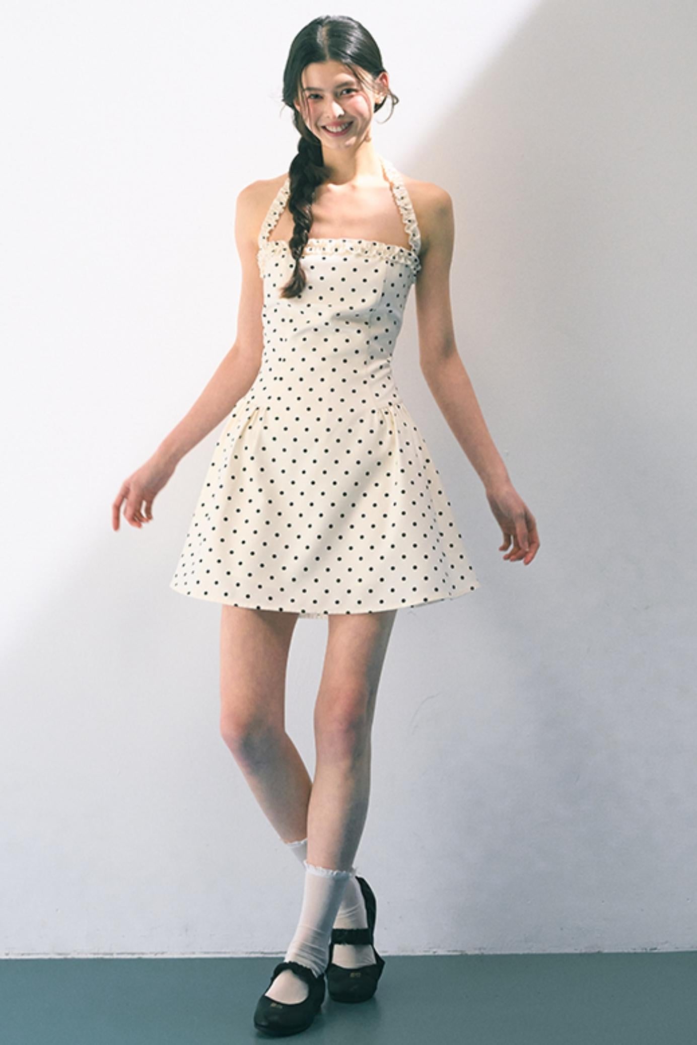 Summer Polka Dot Sheath Dress