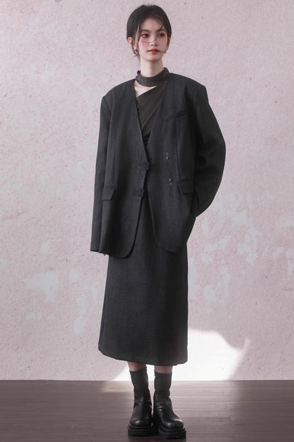 Rock Black Tie-dye Skirt