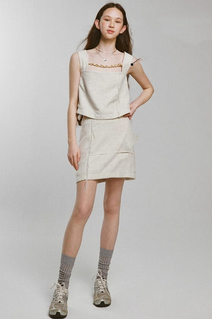 Rebellious Linen Skirt Set-Up