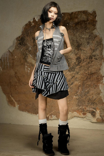 Sleeveless Gothic Halter Top