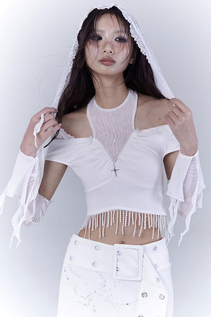 Ethereal White Lace Dream Hoodie