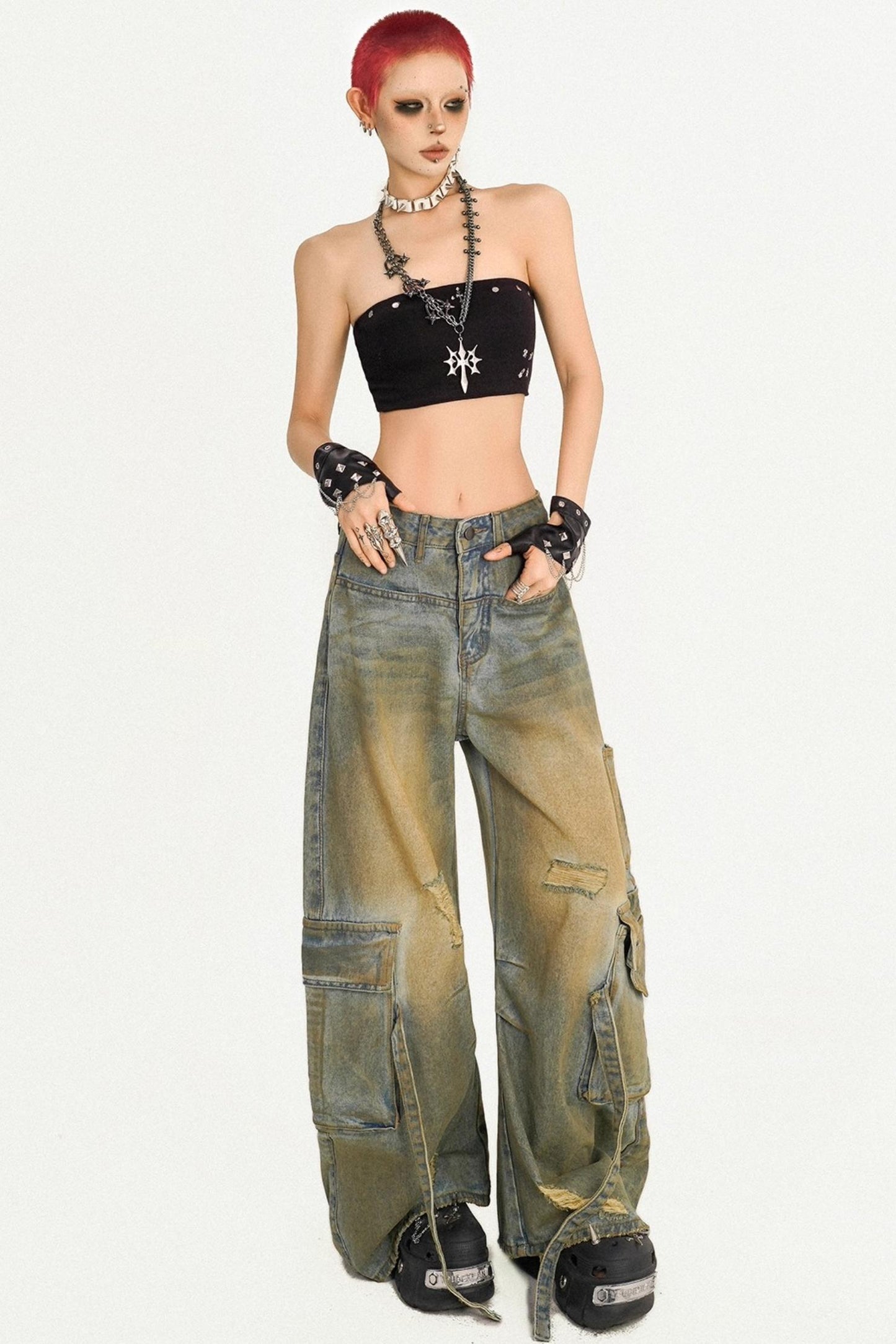 Wandering Retro Cargo Jeans