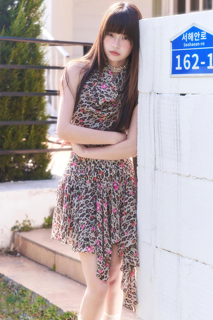 Leopard Chiffon Cami Set-Up