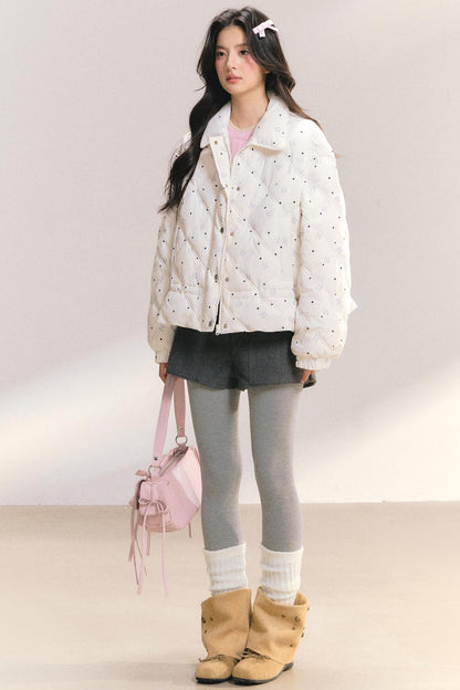 Lace Collar Down Jacket