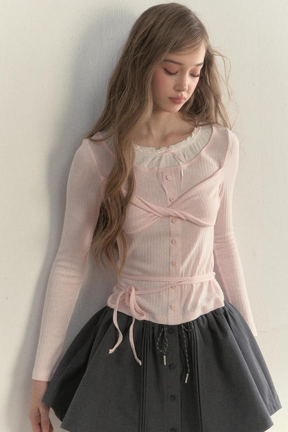 Bow Knot Knitted Top