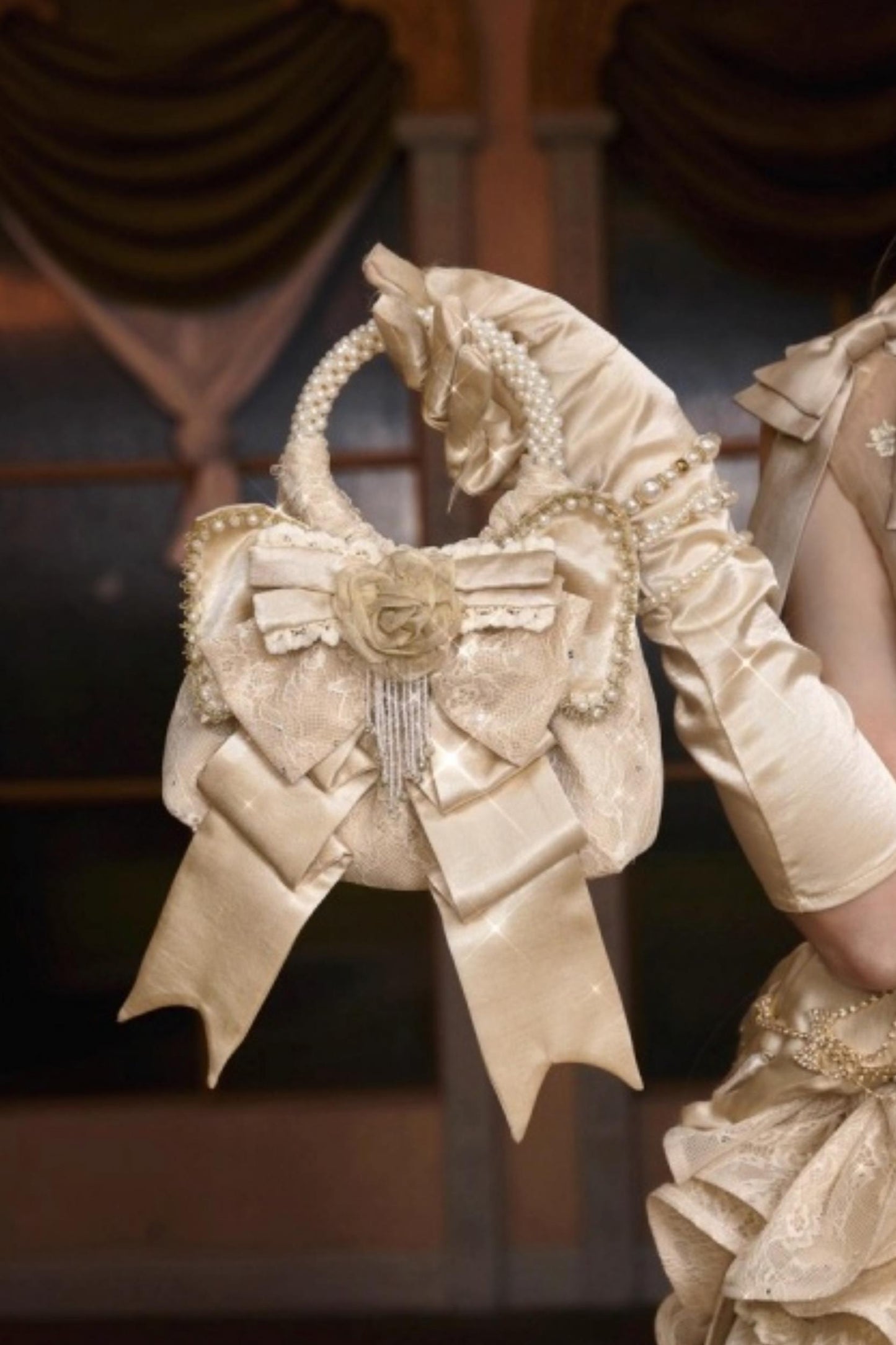 Slavic Satin Bow Handbag