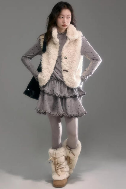 Teddy Curly Fur Vest Jacket