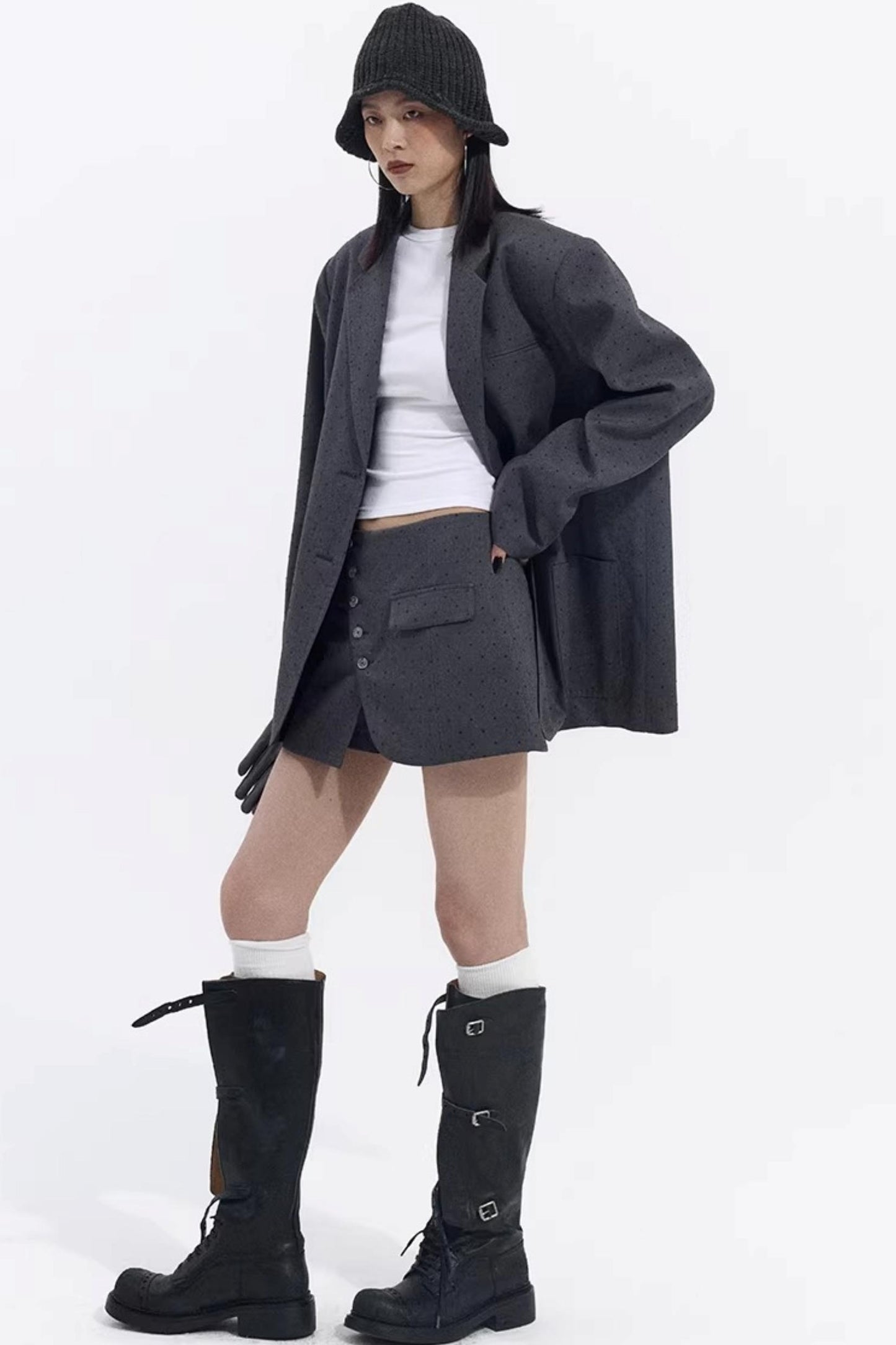 Retro Polka Dot Winter Jacket