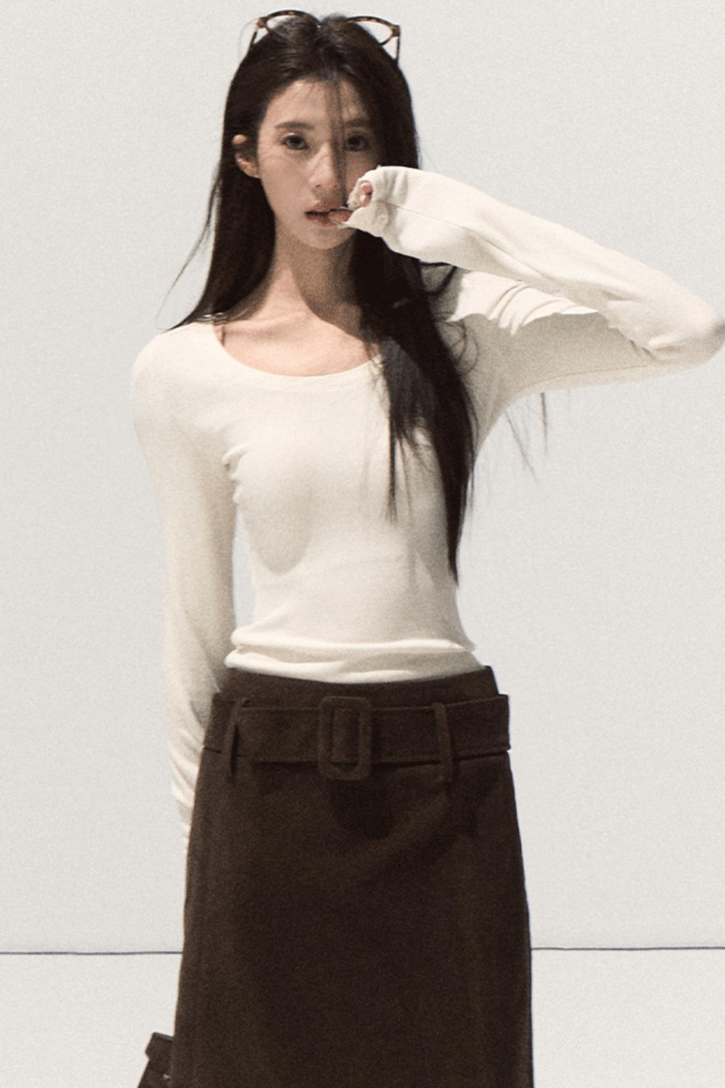 Wool Slim-Fit Lace Top