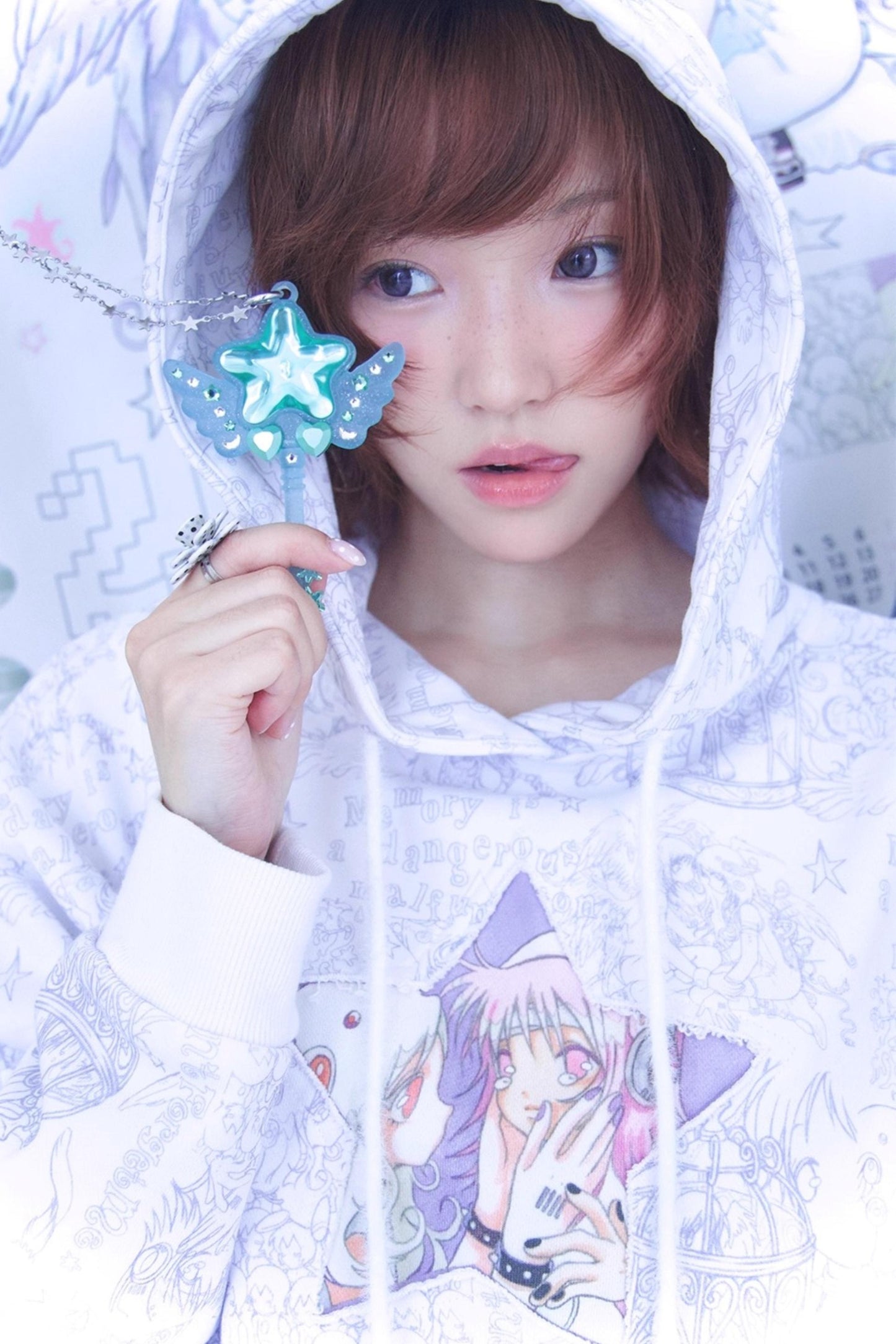 Millennium White Hooded Sweatshirt