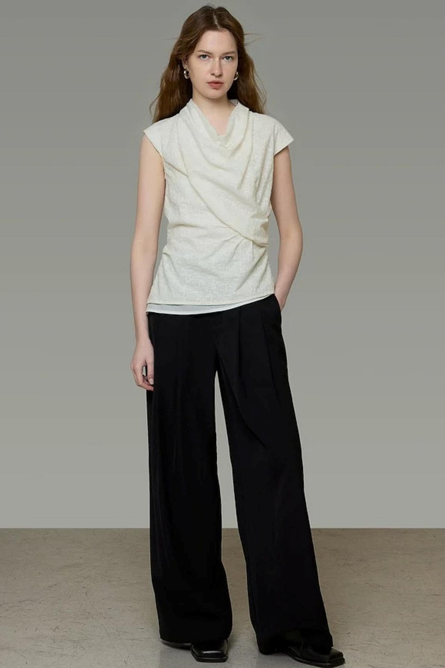Twist Collar Summer Blouse