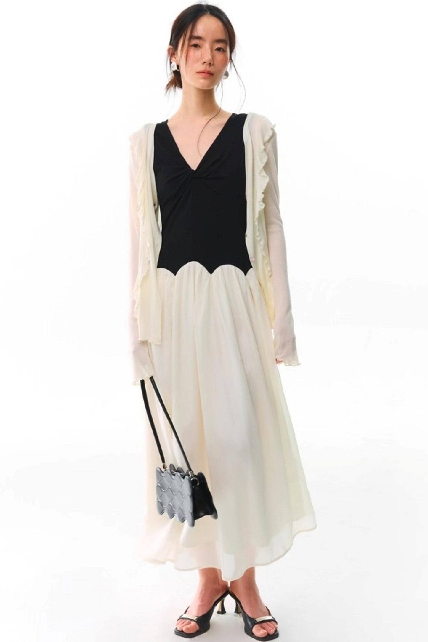 Sicilian Legend V-Neck Sleeveless Dress