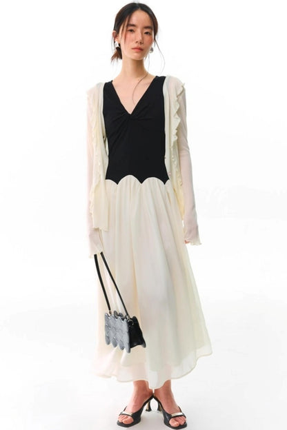 Sicilian Legend V-Neck Sleeveless Dress