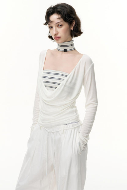 Virtual Striped Short Skirt Set-Up