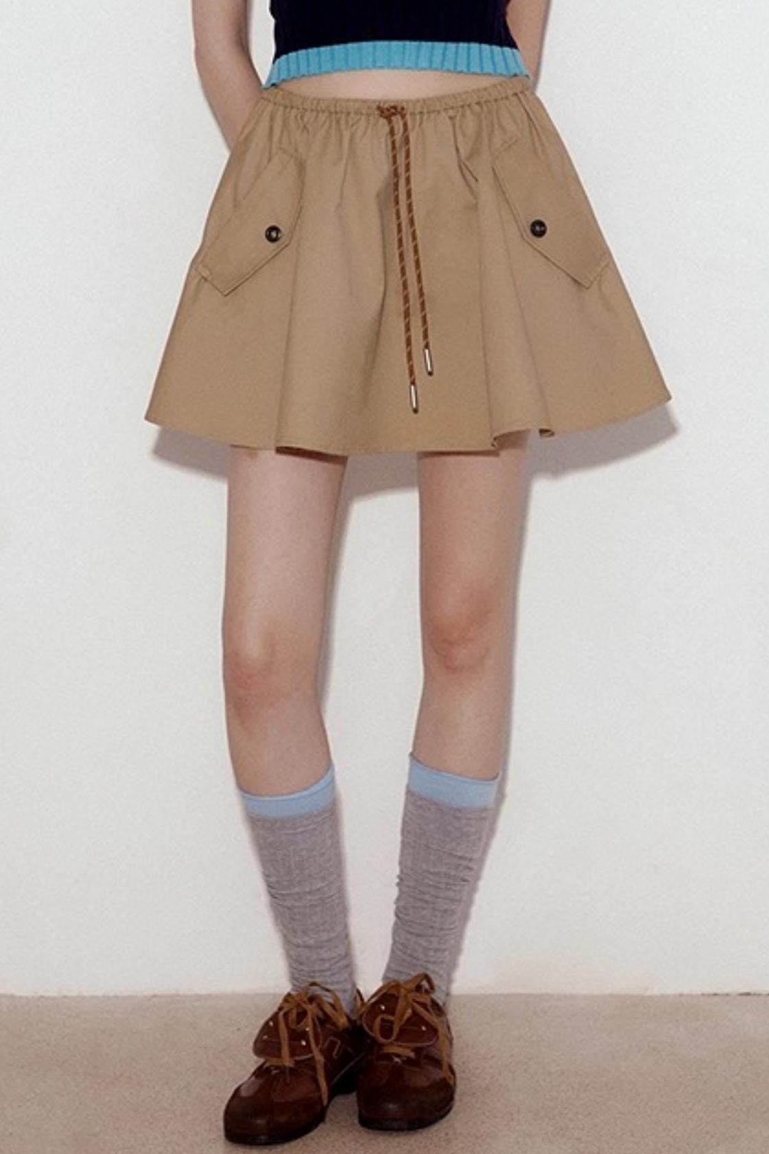 Drawstring A-line Aargo Skirt