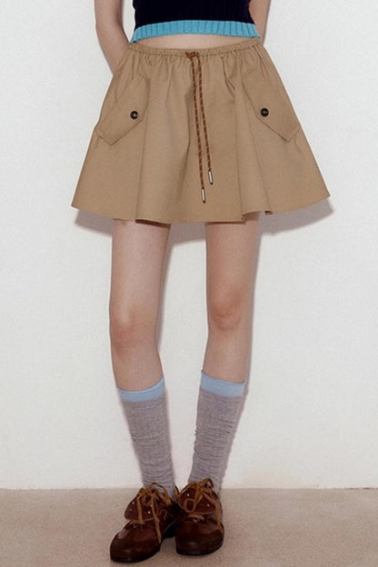 Drawstring A-line Aargo Skirt