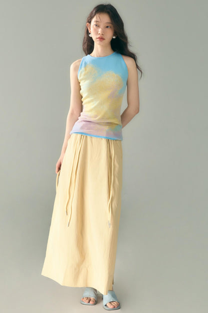 Sunrise Cloud Jacquard Sleeveless Vest