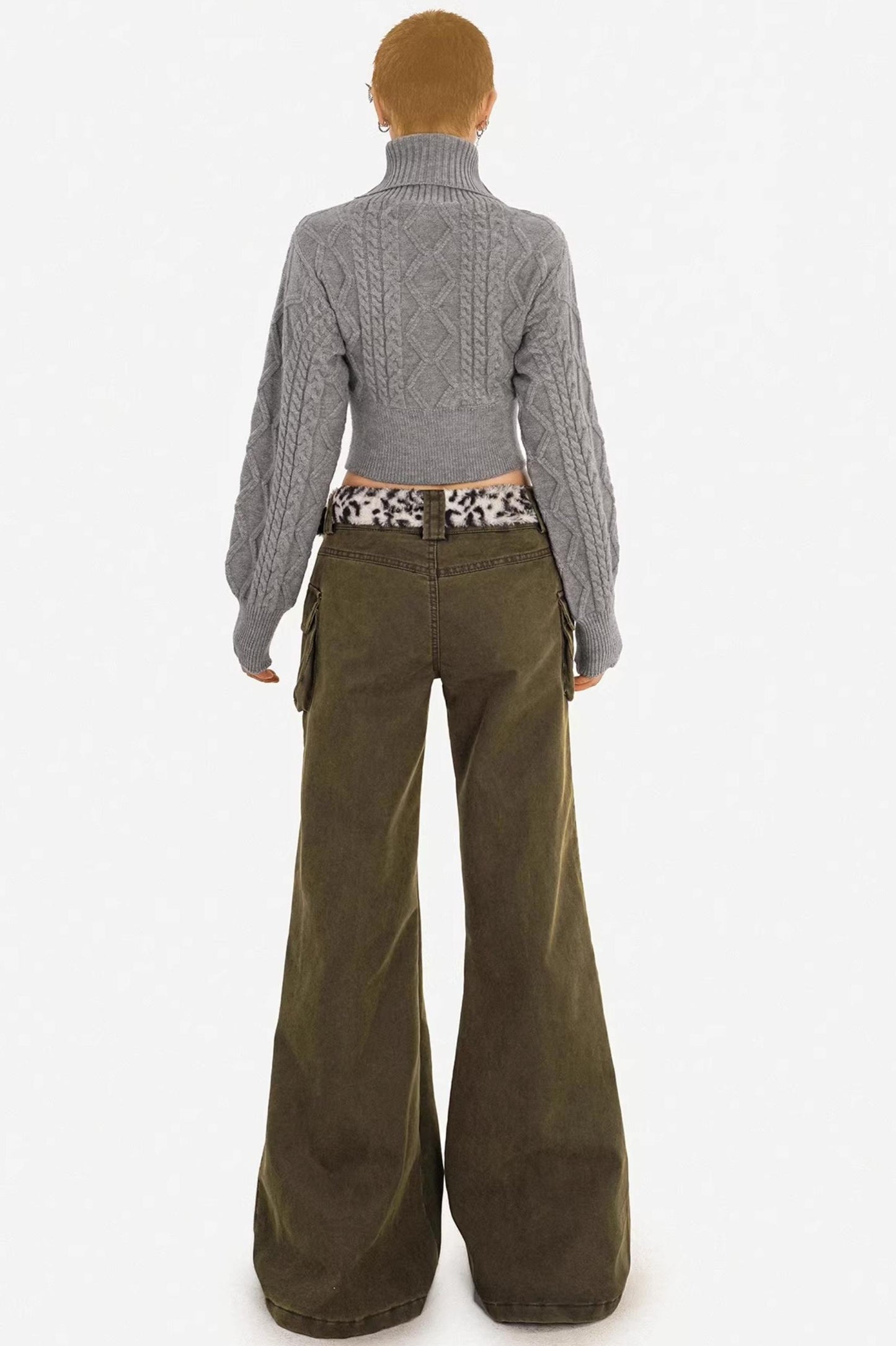 Retro Off-Shoulder Camel Sweater