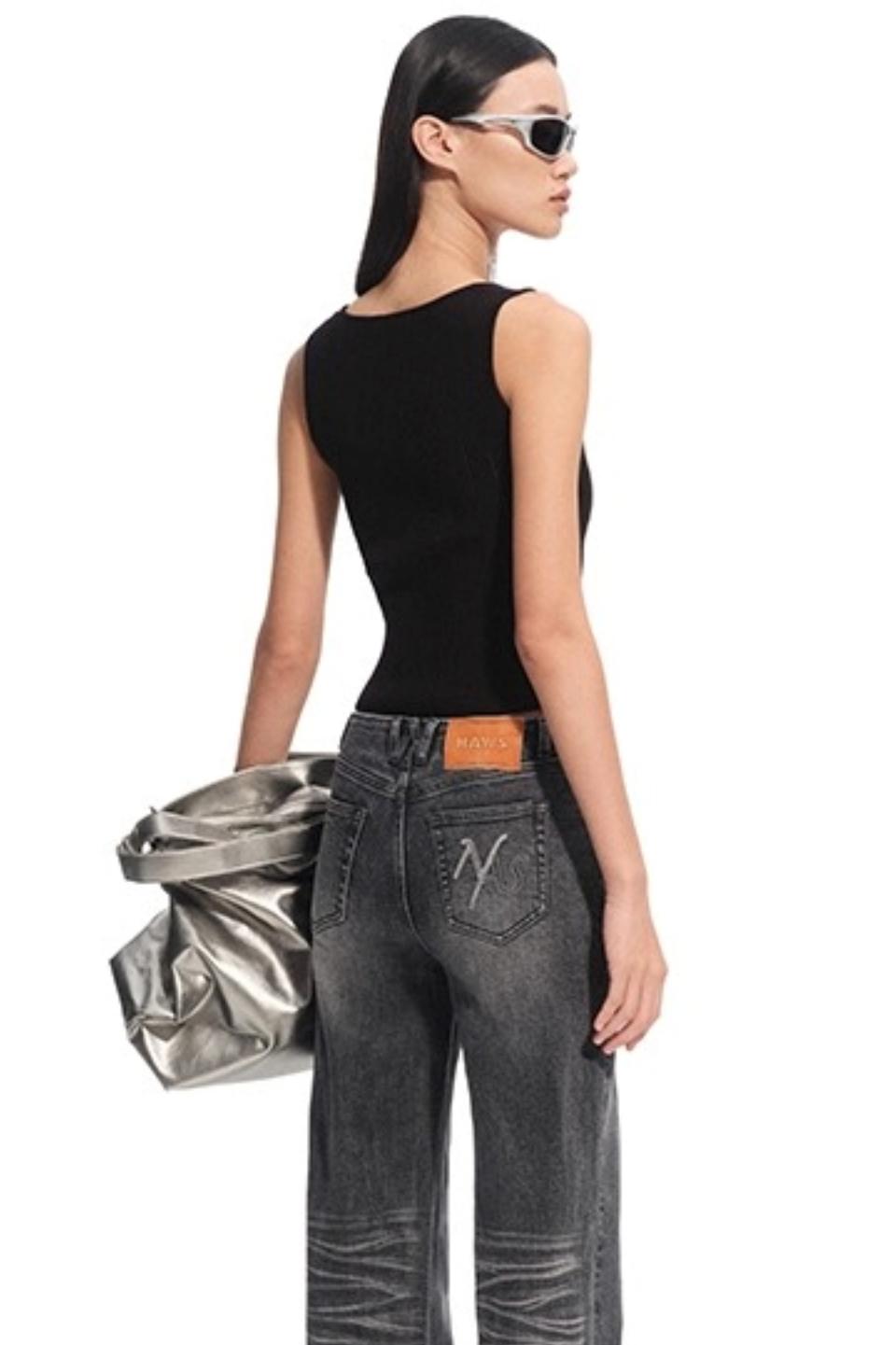 Hollow Knitted Slimming Camisole Top