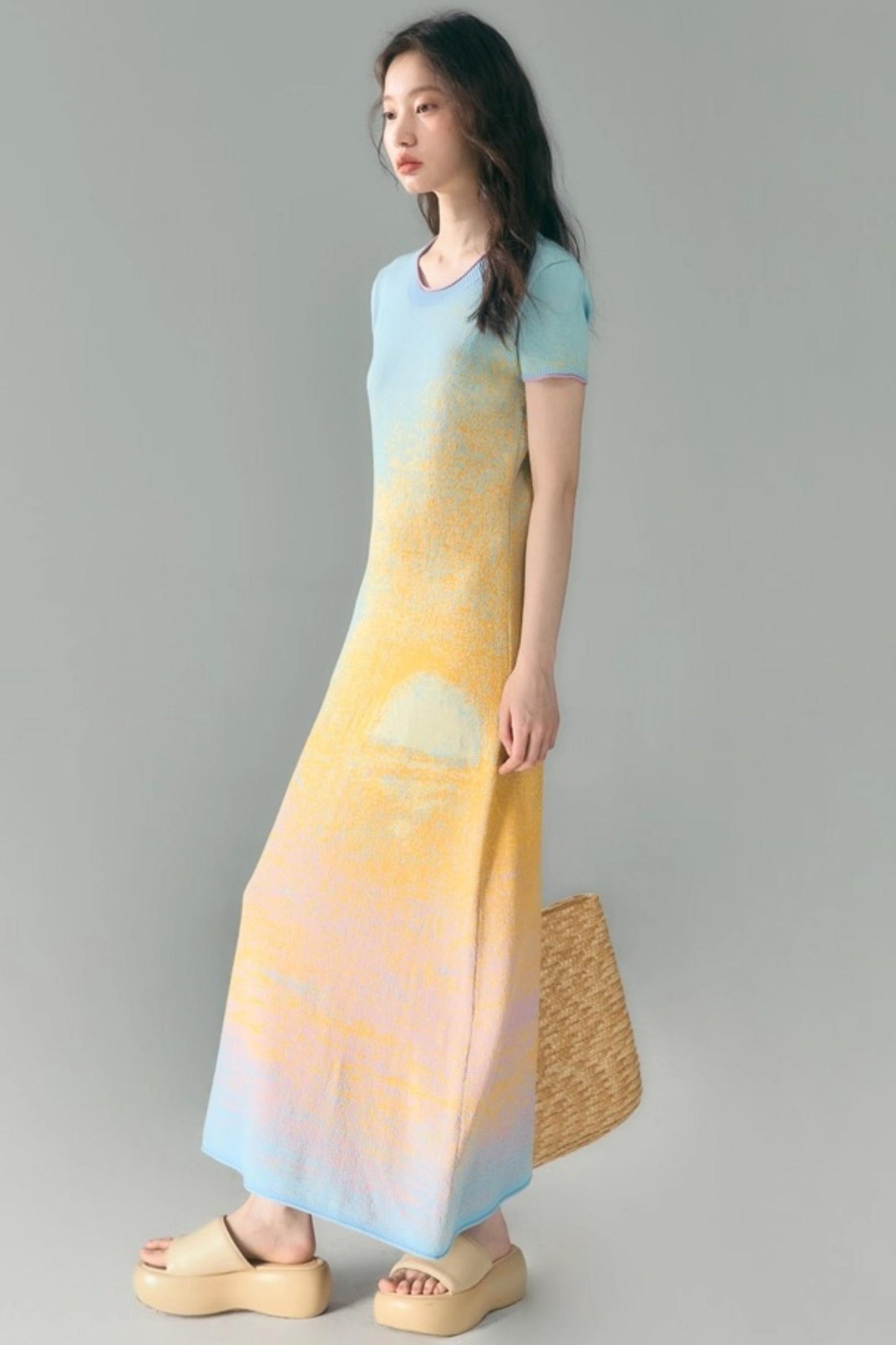 Hand-Painted Knit Dress