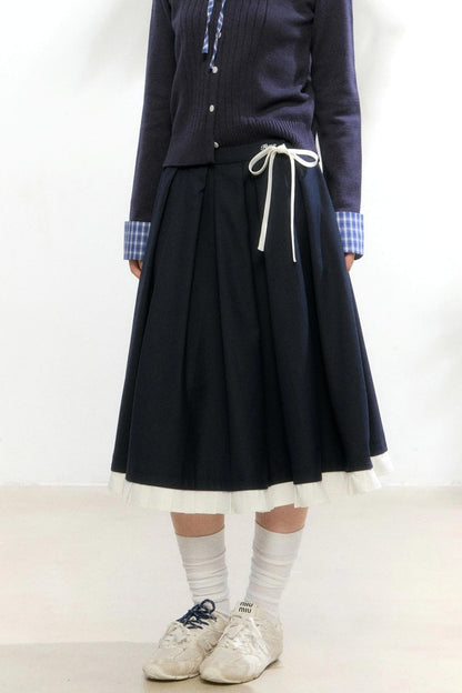 Autumn Pleated A-Line Skirt