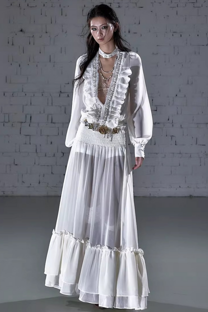 Modernes Palast-Chiffonkleid