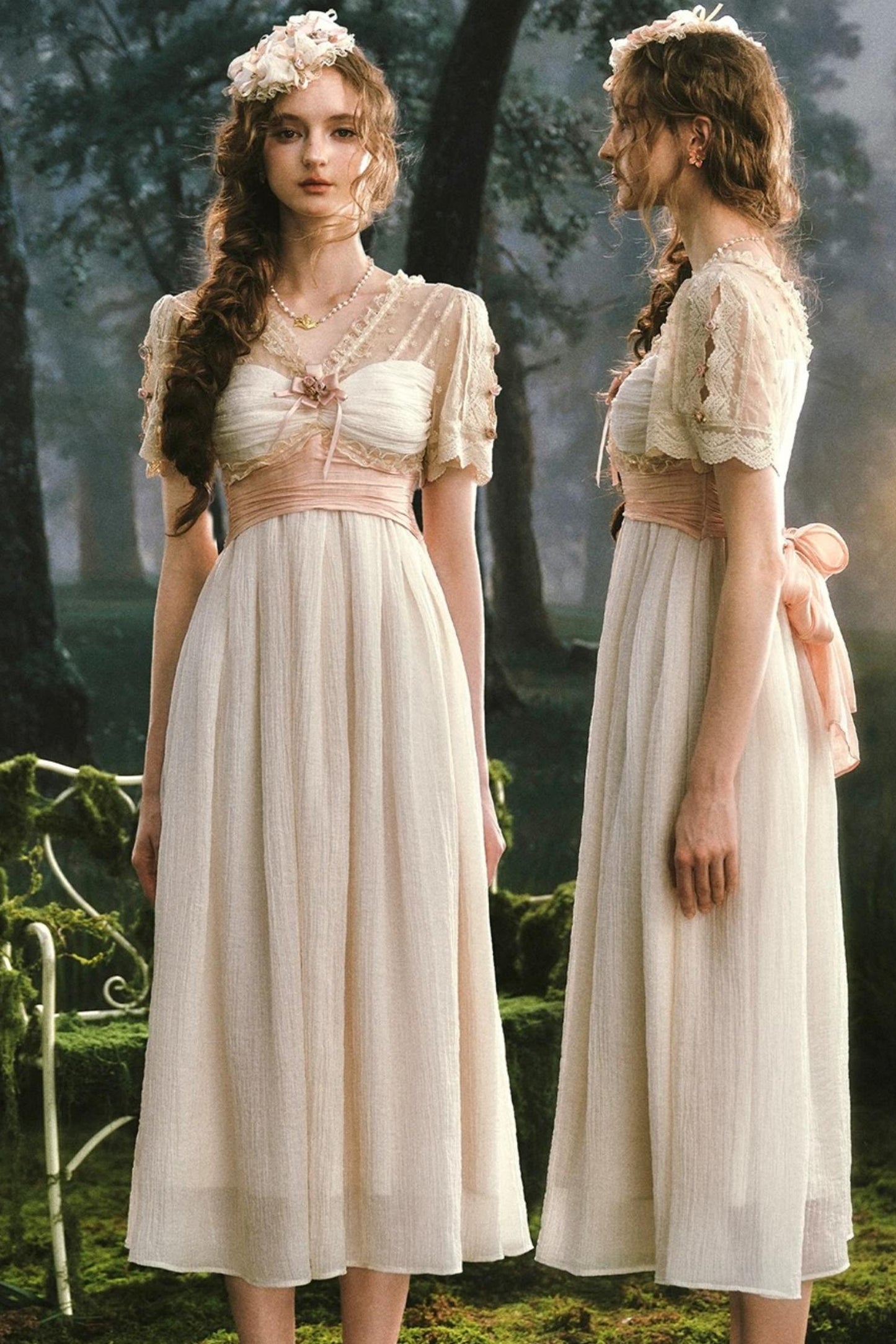 Lace Imperial Beige Dress