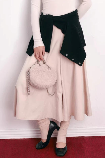 Fuzzy Velvet Quilted Handbag