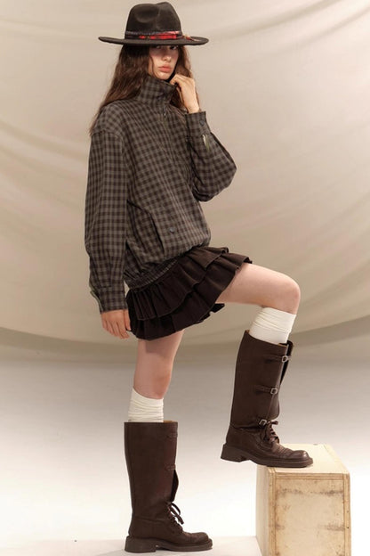 Winter Wool High-Waisted Skirt