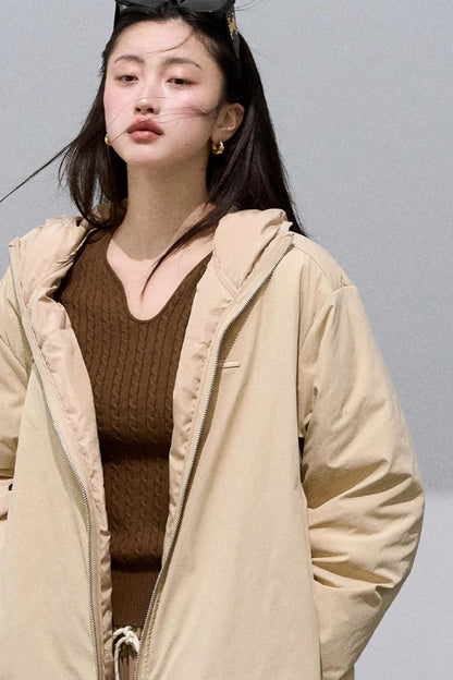 Old Money Leather Label Down Jacket