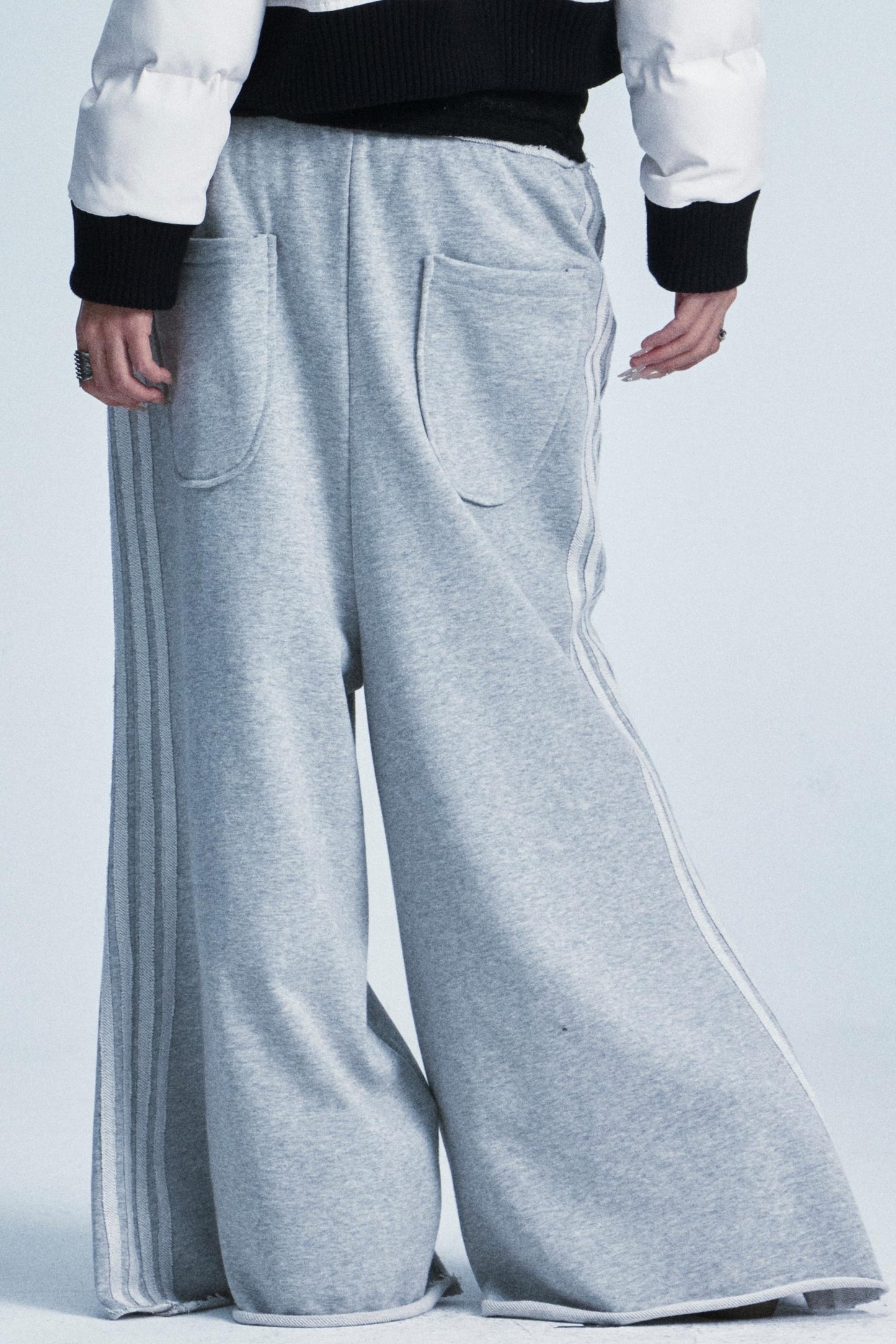 Frayed Hem Flared Pants