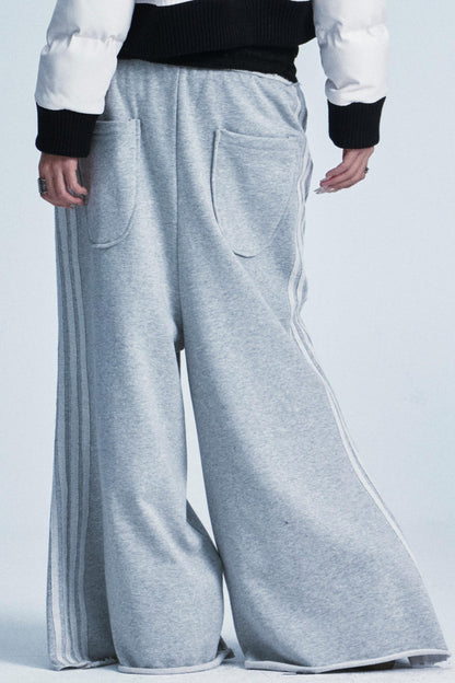 Frayed Hem Flared Pants