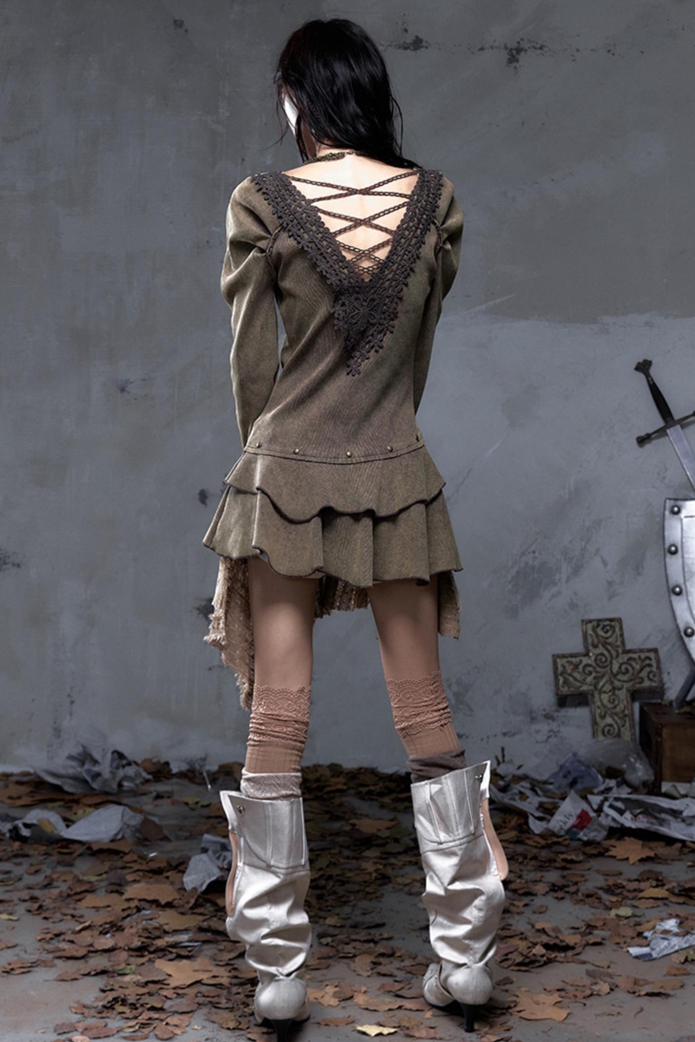 Palace Deep V-Neck Knitted Dress