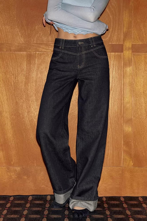 Distressed Black Denim Pants