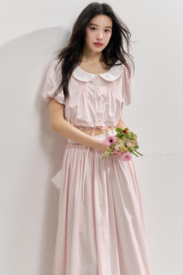 Elegant Tops And Skirt Set-Up