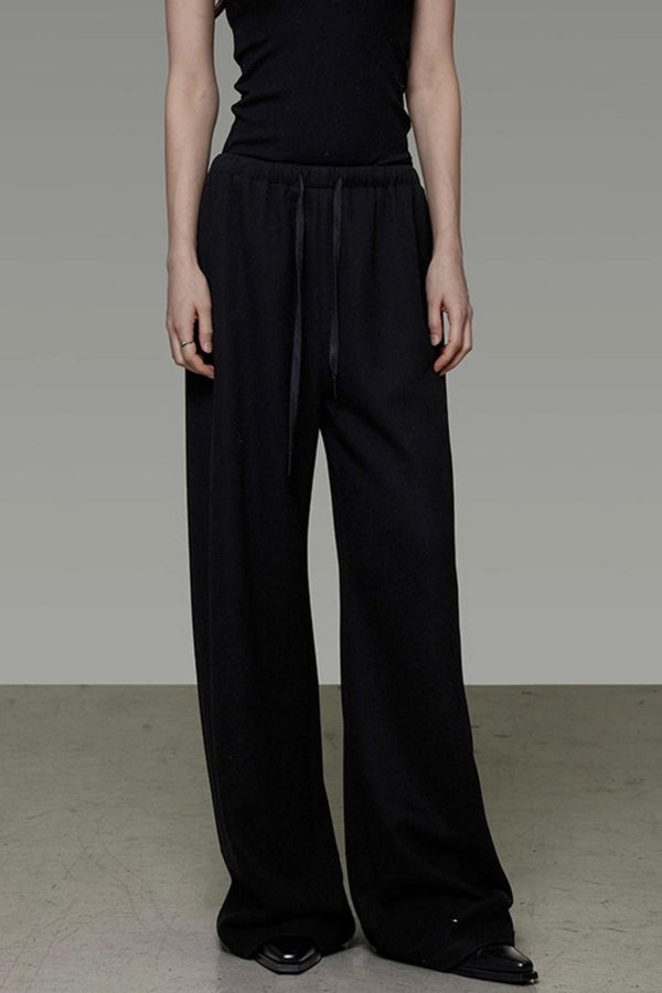New High-Waisted Lace-Up Slacks