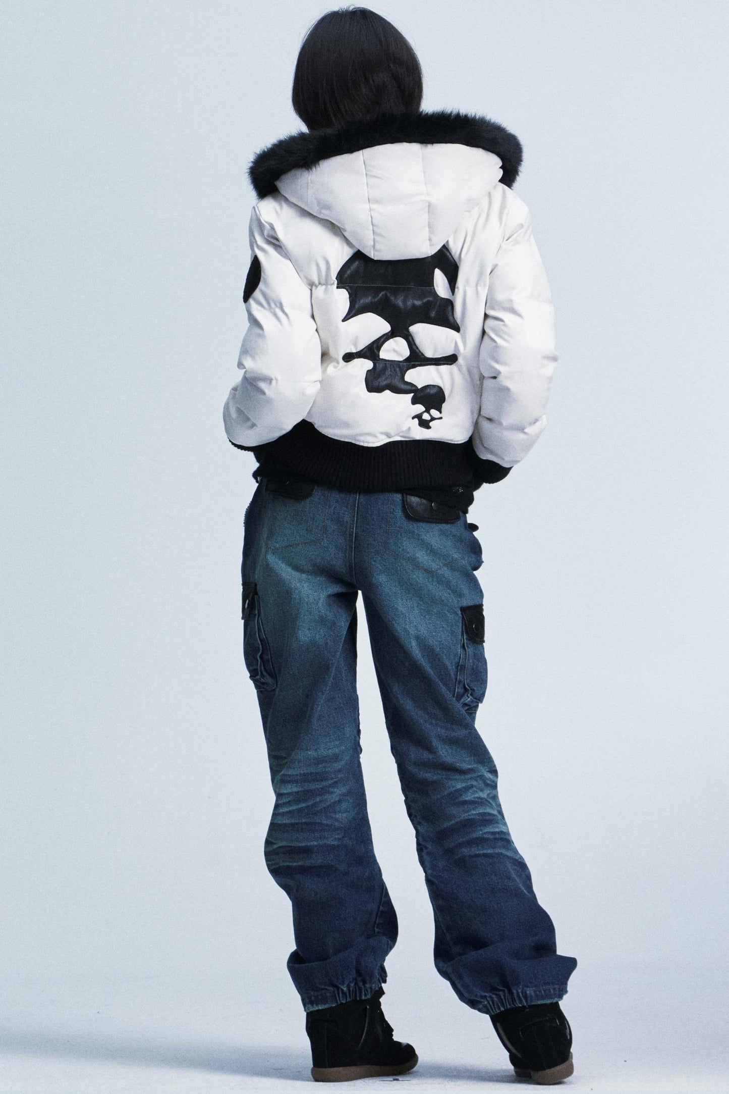 Detachable Hood Leather Jacket