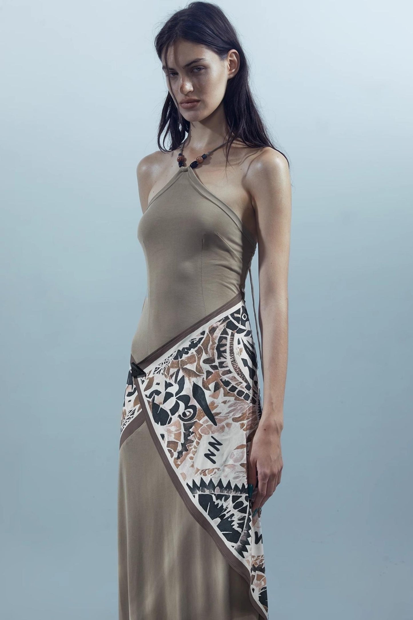 Print Backless Dress