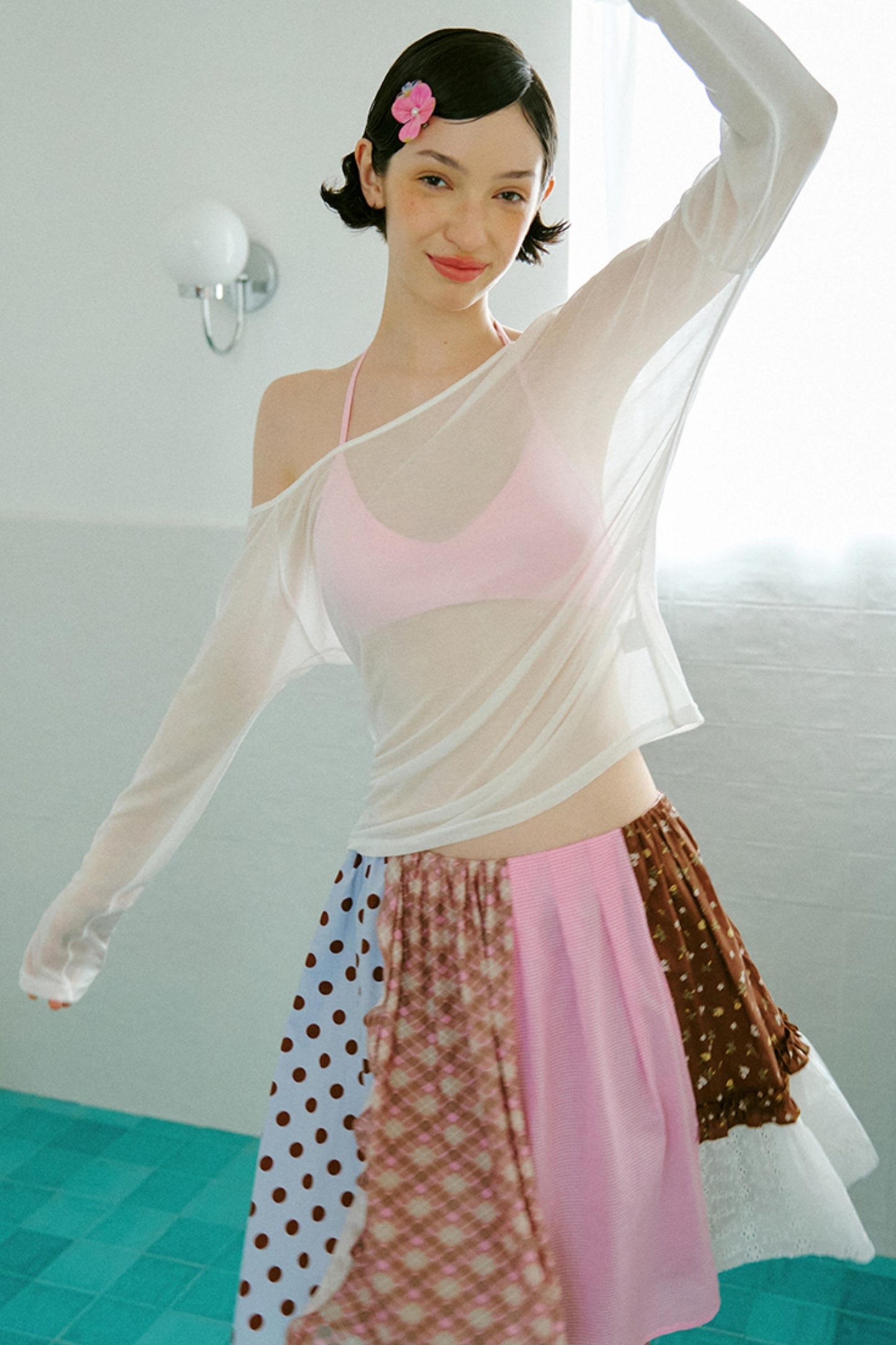 Asymmetrical Sleeve Top Set-UP