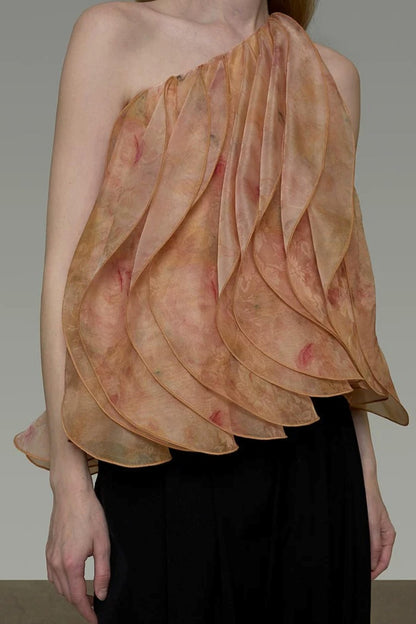 Camicia stile francese con spalle scoperte