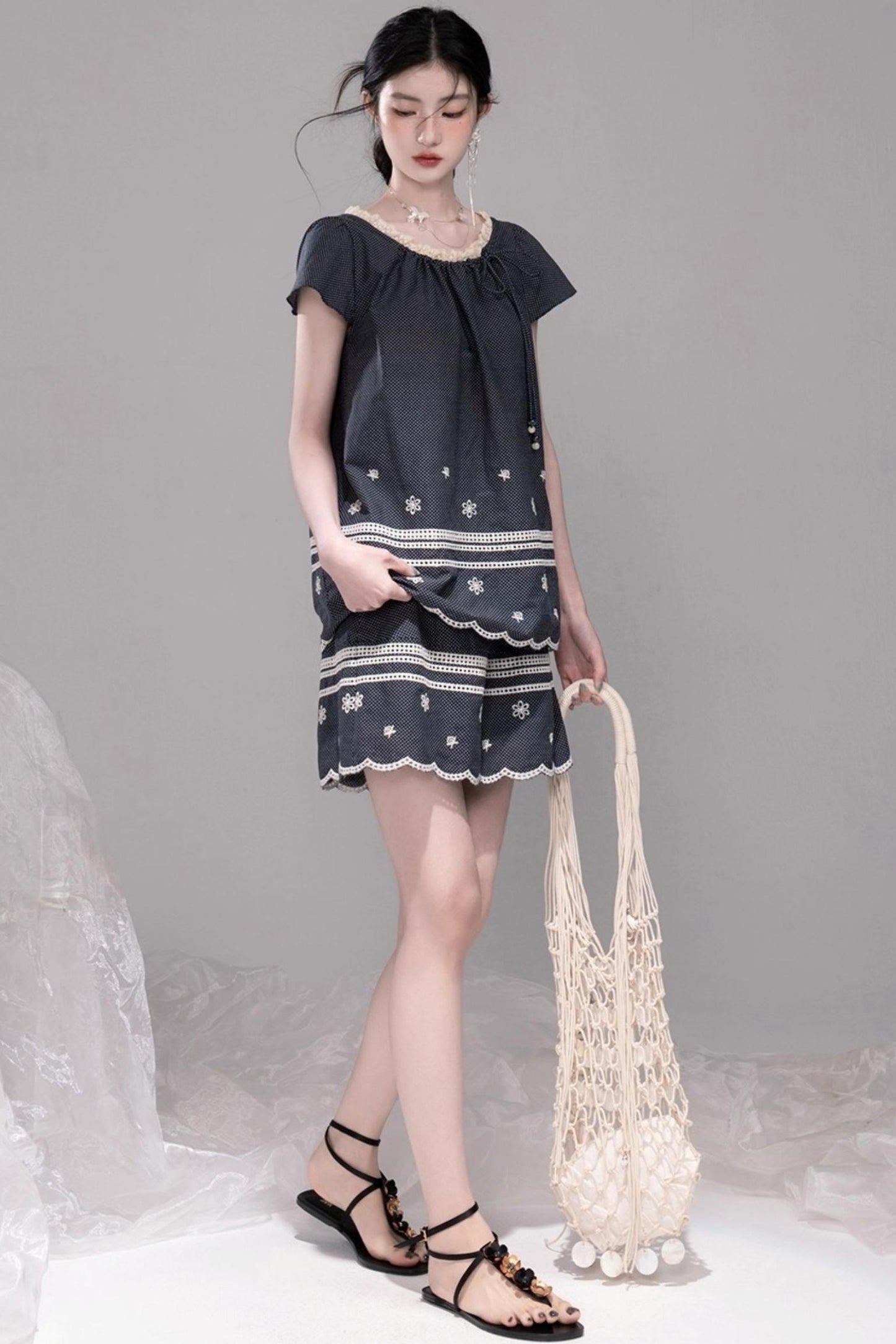 Coconut Sea Embroidered Set